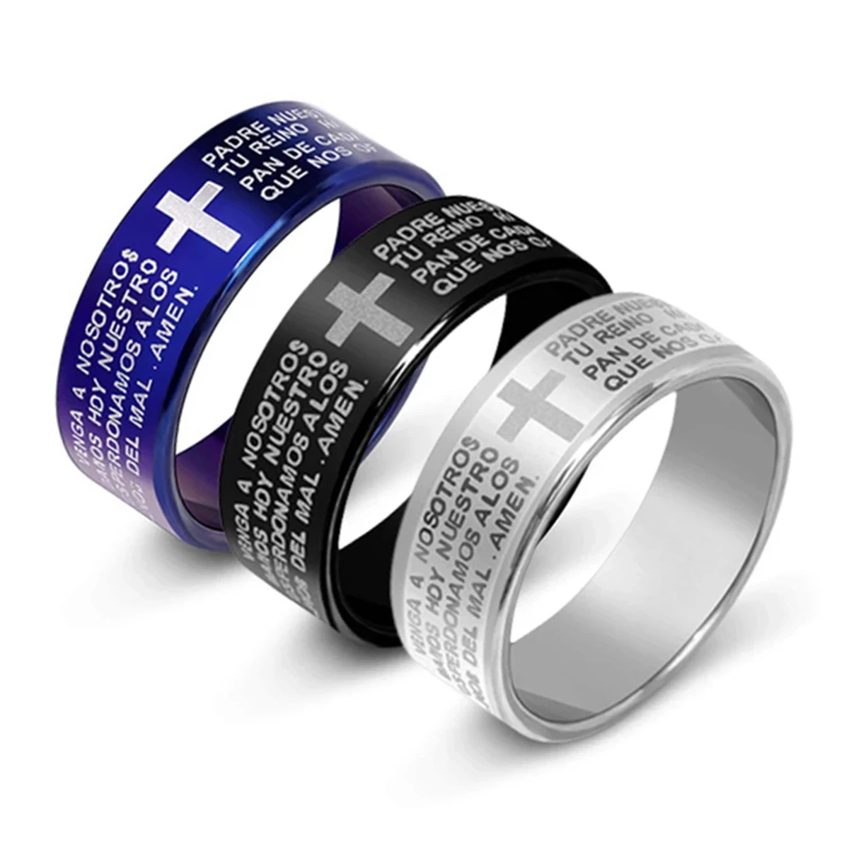 Stainless Steel Cross Ring