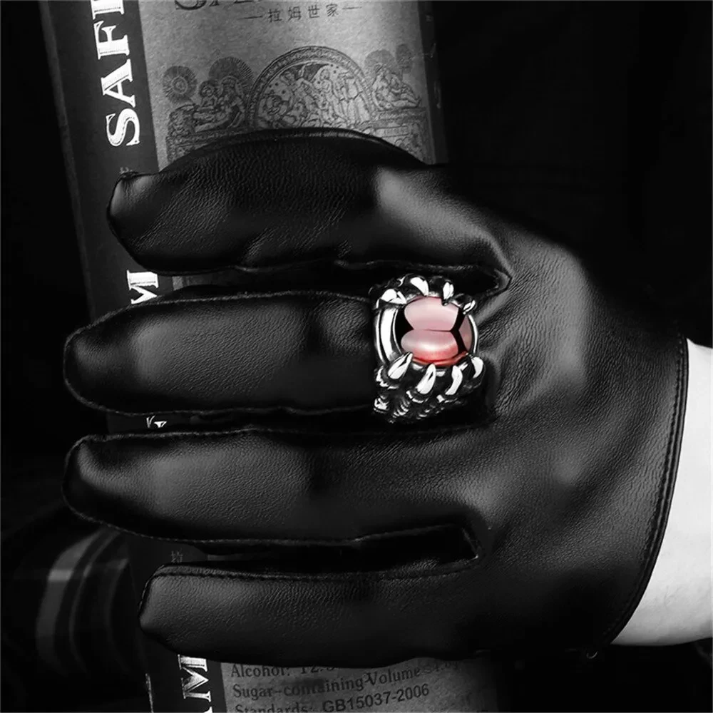 Men Dragon Claw Ring