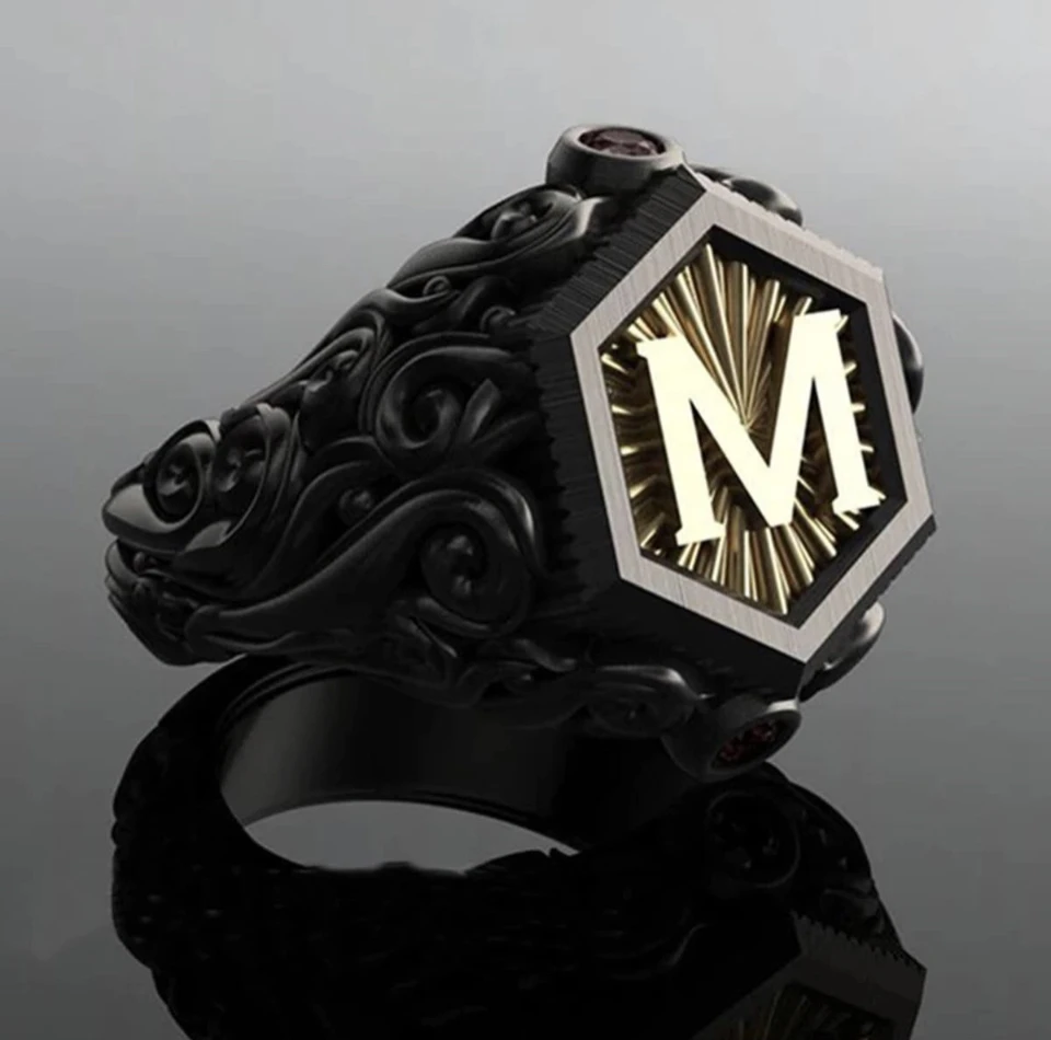 Initial Ring for Men