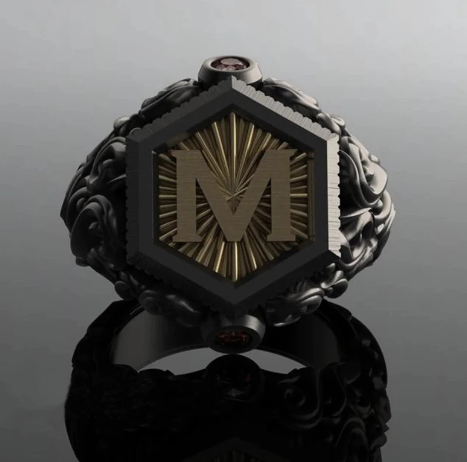 Initial Ring for Men