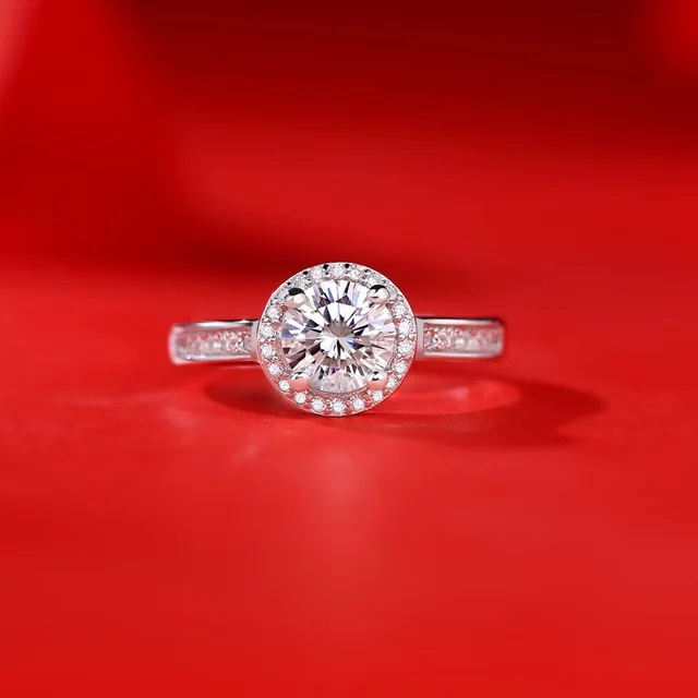 1 carat moissanite ring price - women promise rings