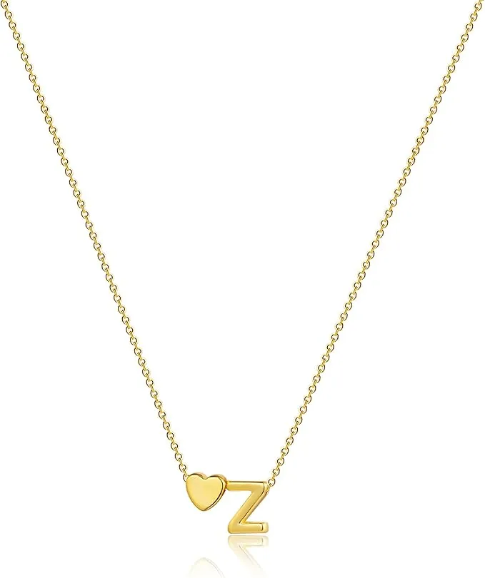 Gold Initial Necklace for Women
