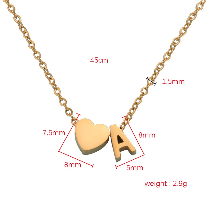 Gold Initial Necklace for Women