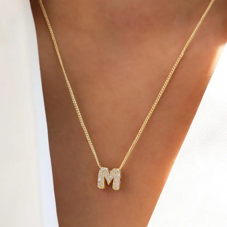 Initial Necklace for Women