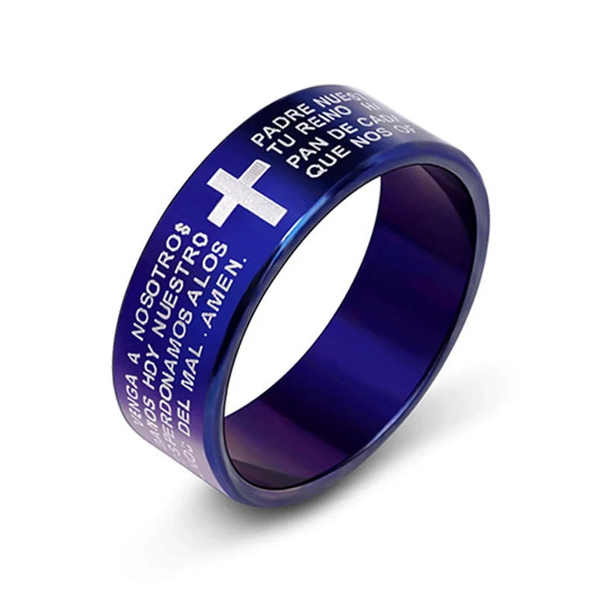 Stainless Steel Cross Ring