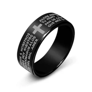 Stainless Steel Cross Ring