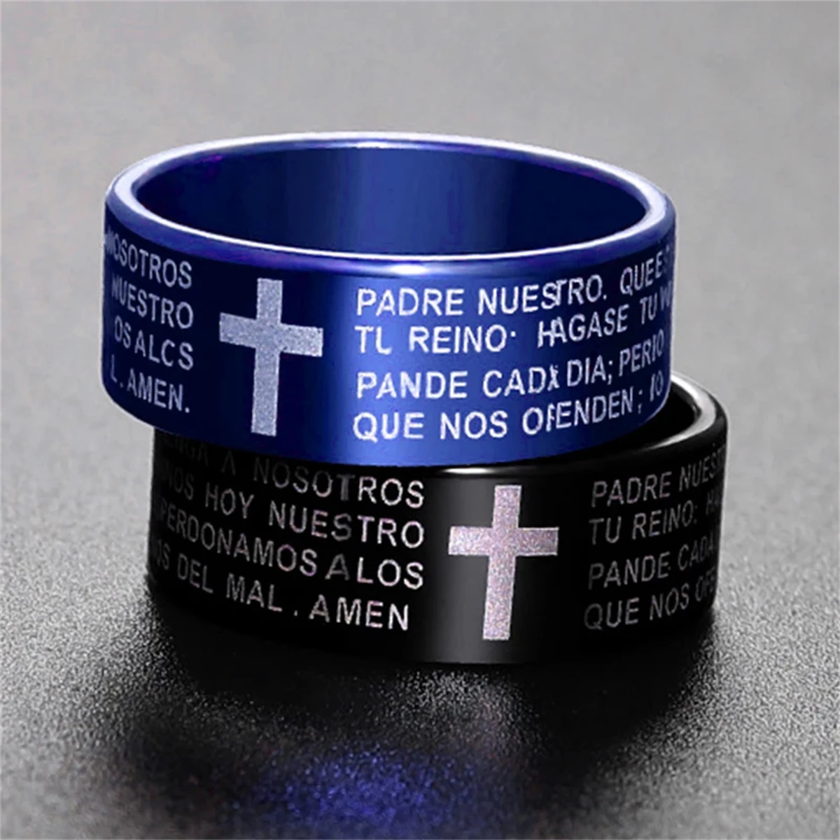 Stainless Steel Cross Ring