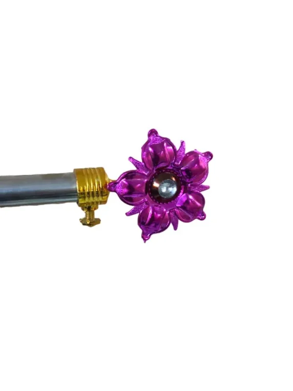 Chrome Flower Curtain Rod Holder