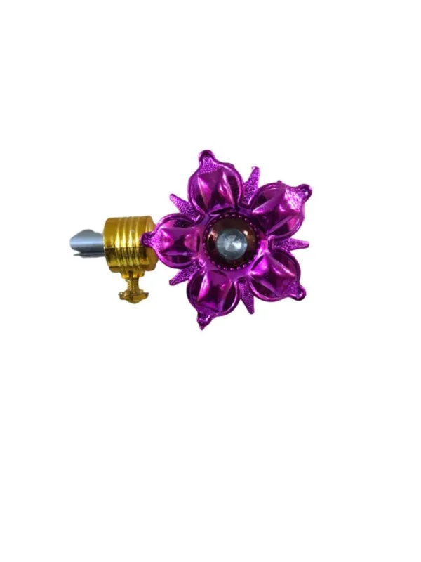 Chrome Flower Curtain Rod Holder