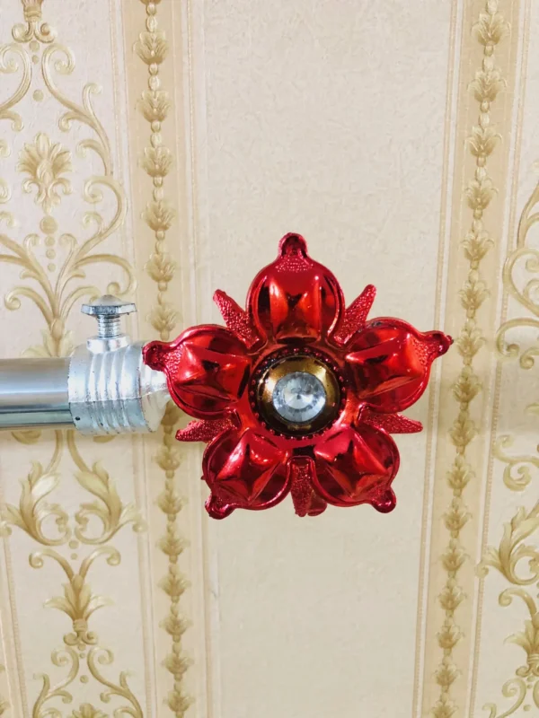 Chrome Flower Curtain Rod Holder