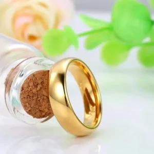 Gold Tungsten Promise Ring