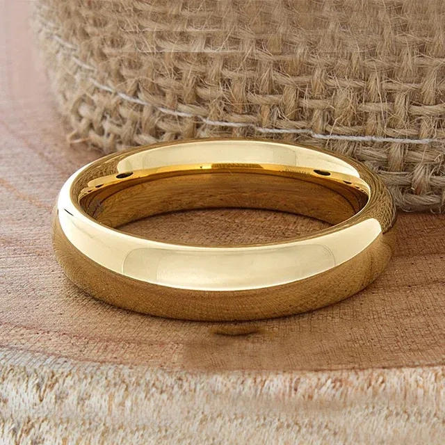 Gold Tungsten Carbide Ring