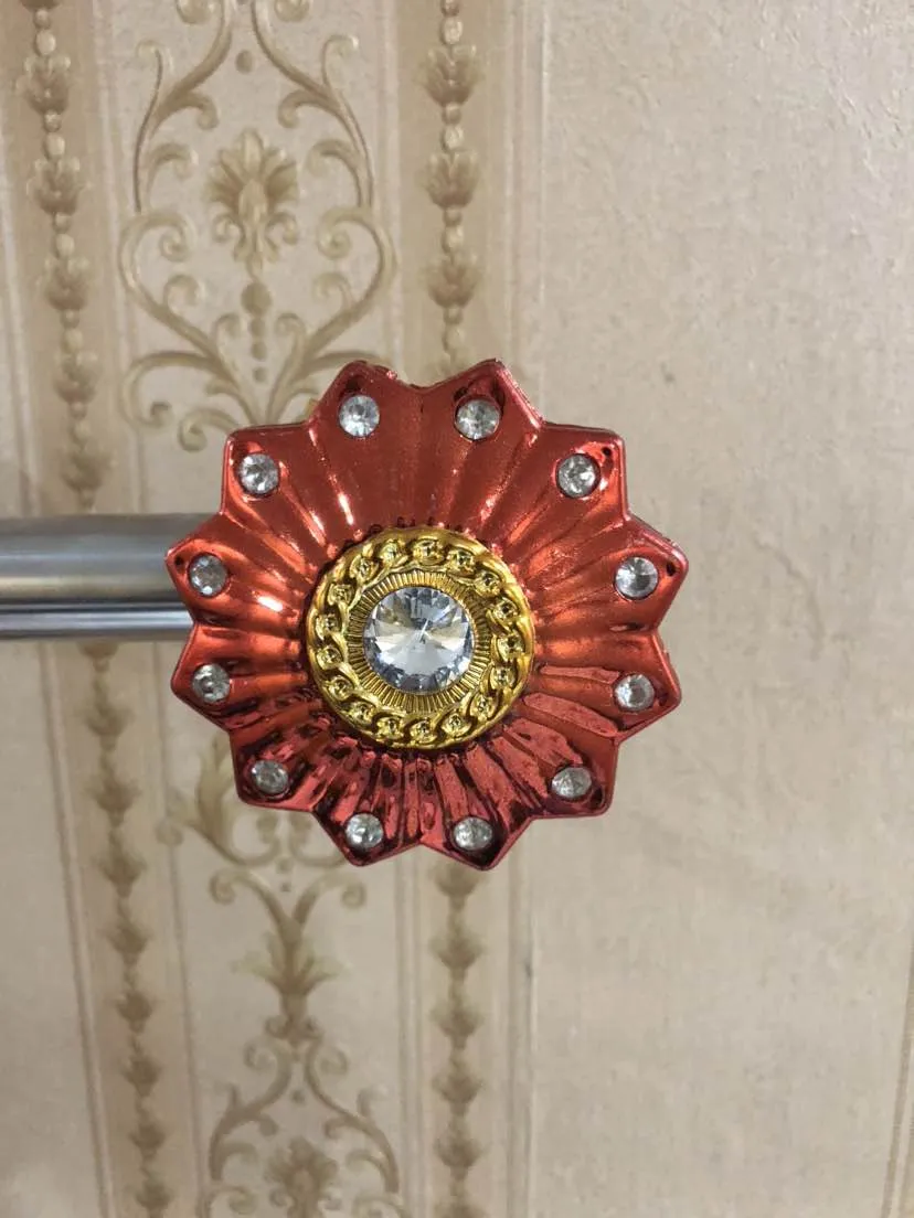 Chrome Curtain Rod Ends Holders