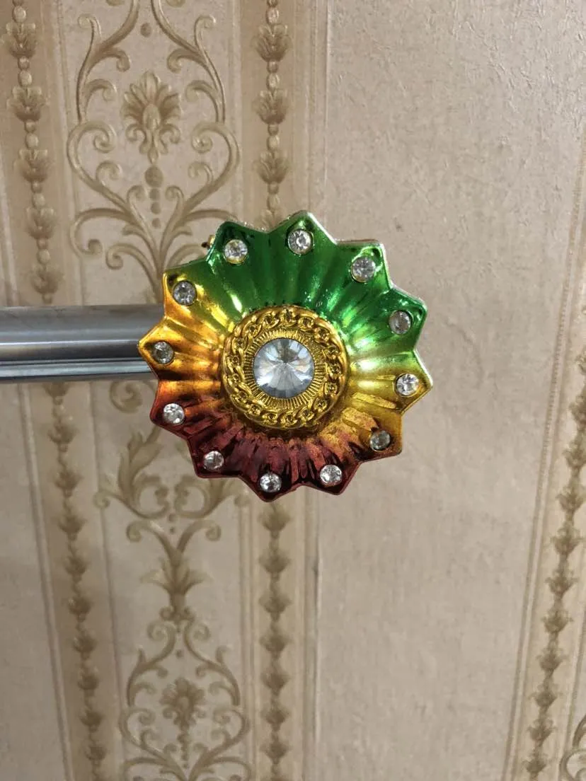 Chrome Curtain Rod Ends Holders