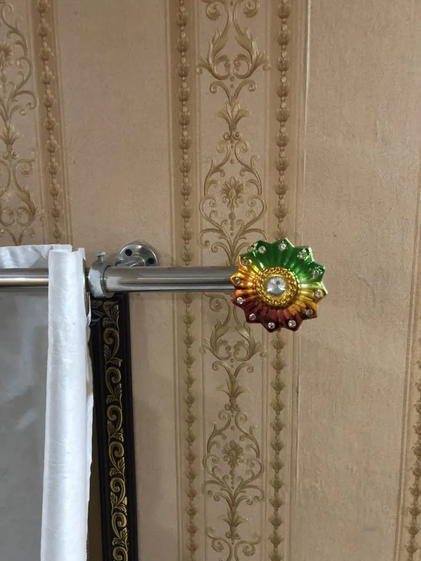 Chrome Curtain Rod Ends Holders