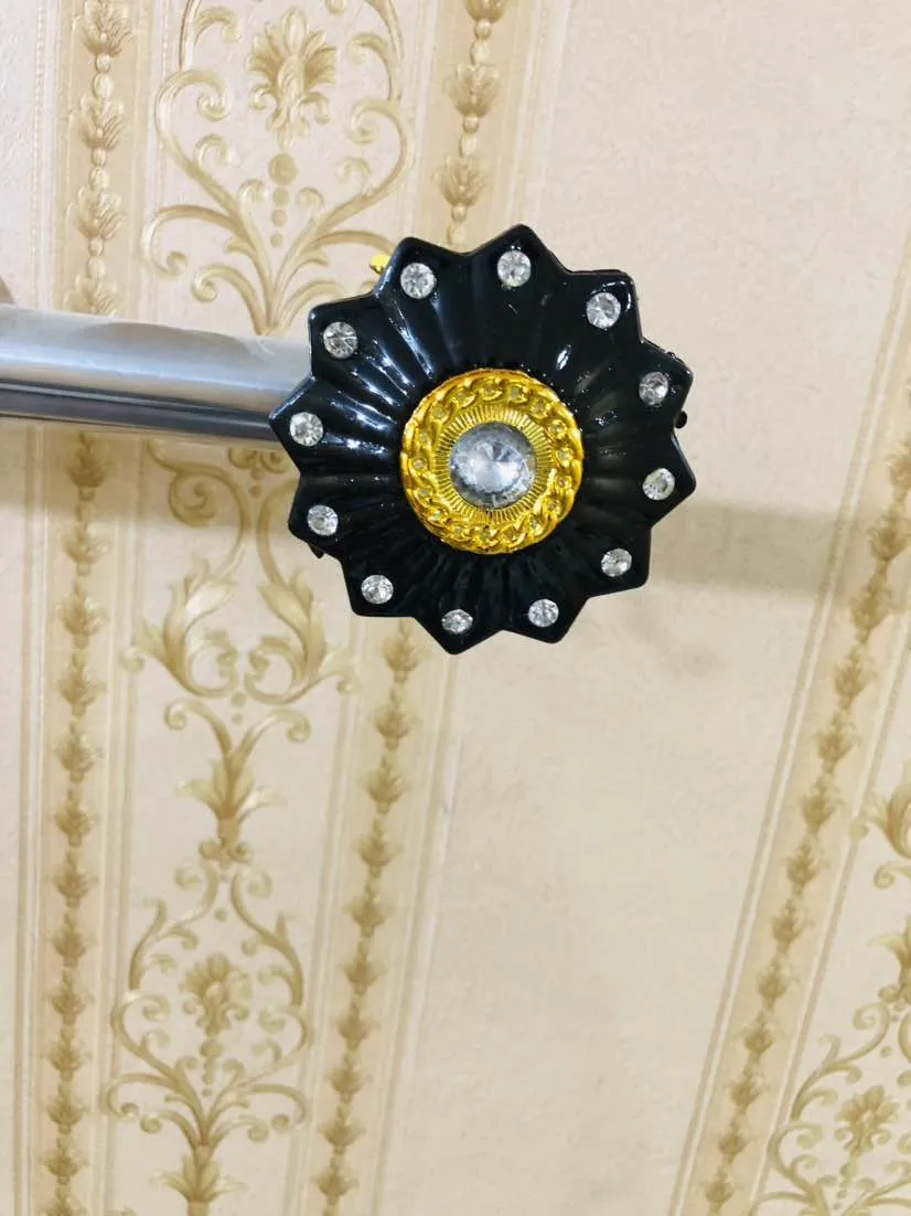 Chrome Curtain Rod Ends Holders