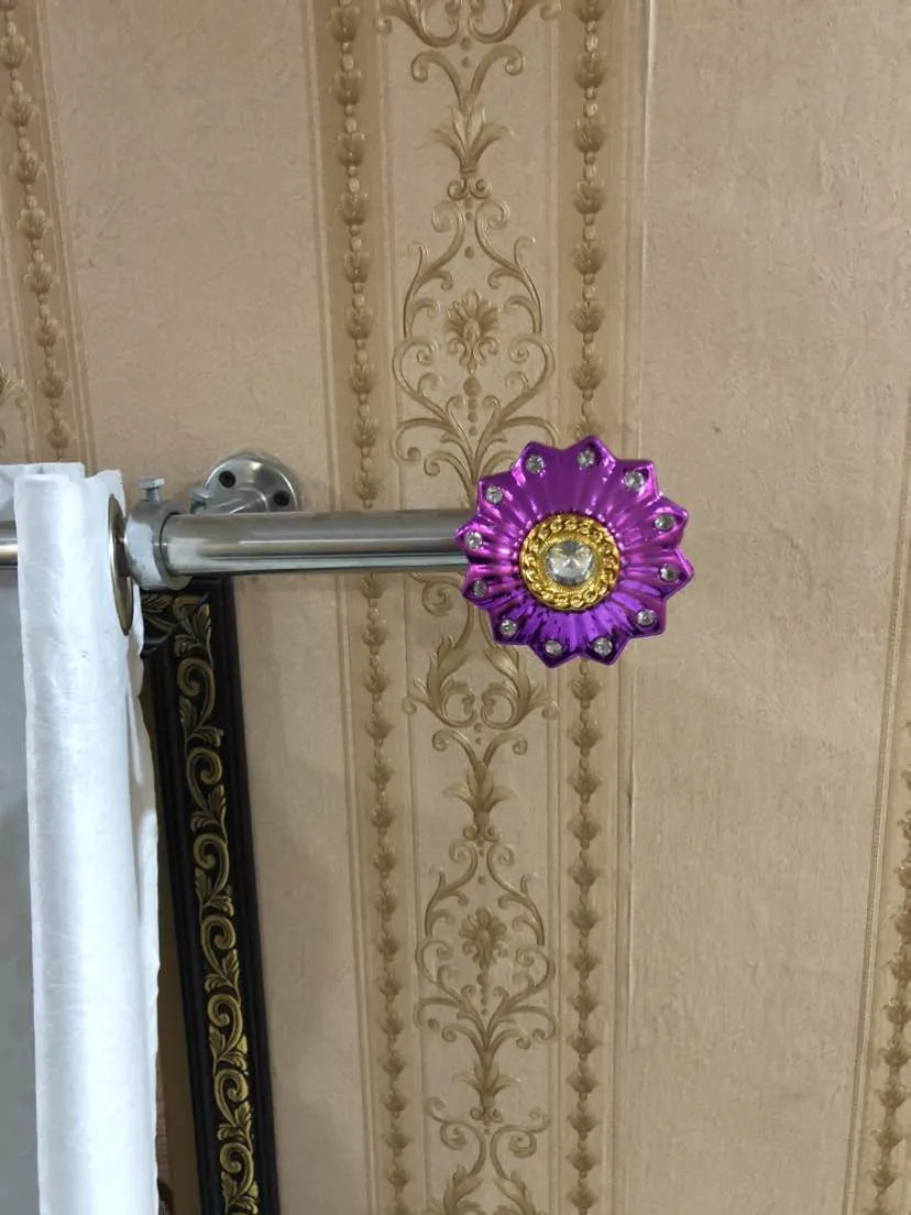Chrome Curtain Rod Ends Holders