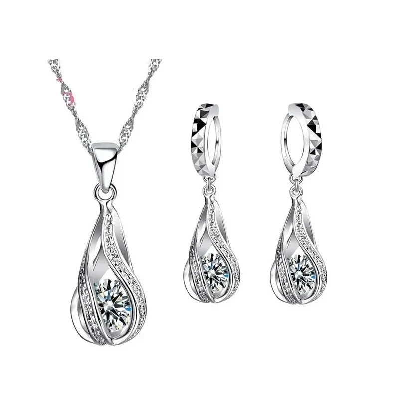 Zircon Silver Jewelry Set