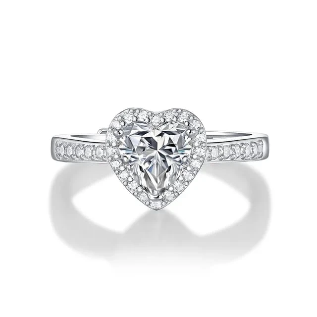 women promise rings-1 Carat Moissanite Ring