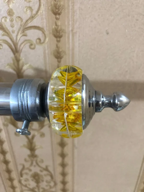 yellow crystal curtain holder