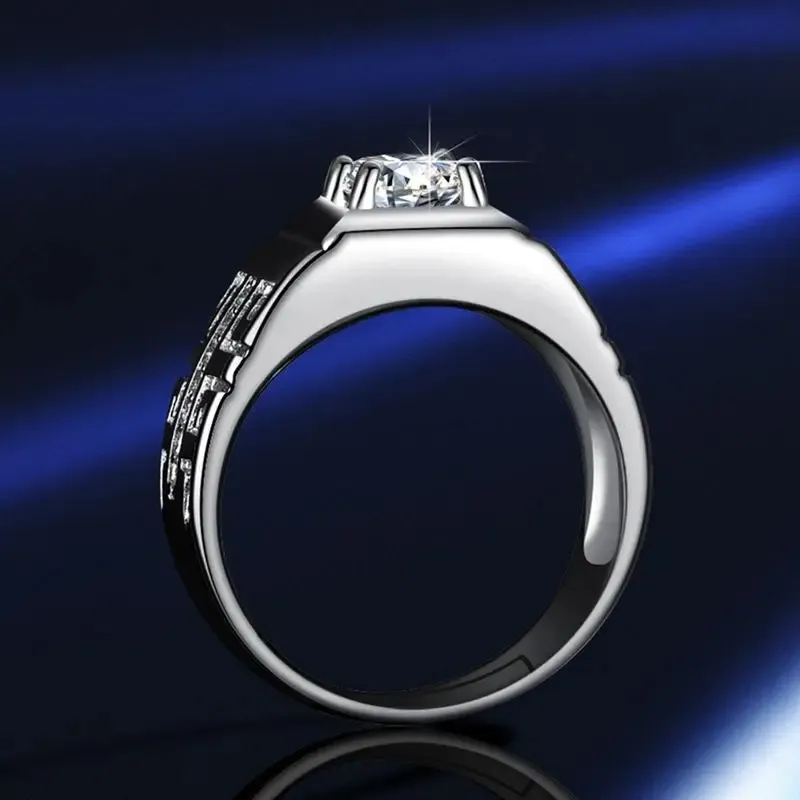 Moissanite Ring For Men - 1 carat moissanite ring