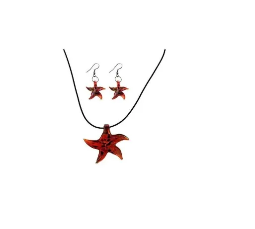 Starfish Necklace and Earrings - Women Fashion Jewelry