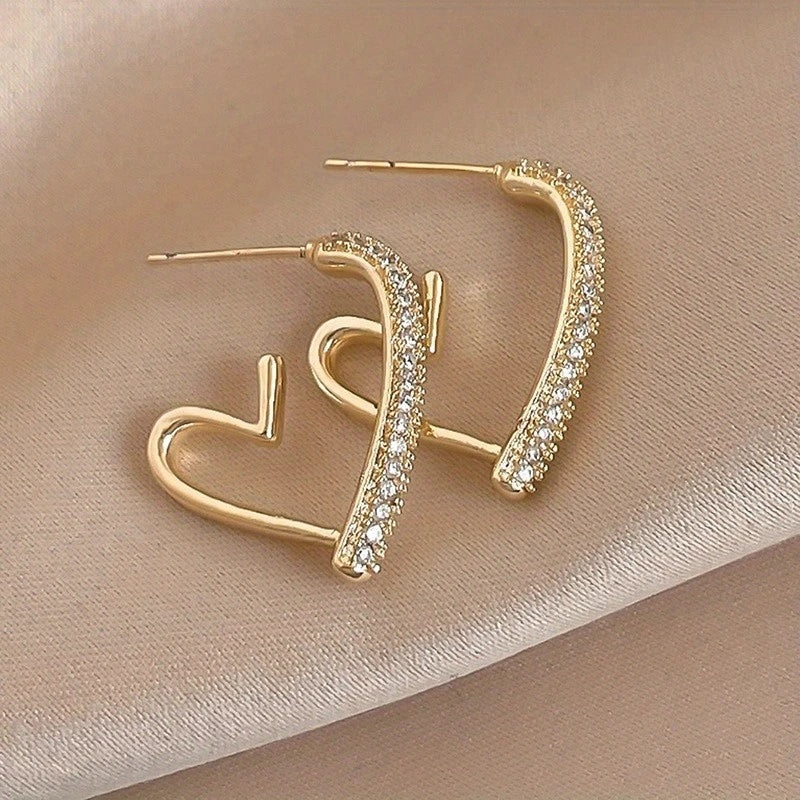 Love Heart Earrings - Women Fashion Jewelry
