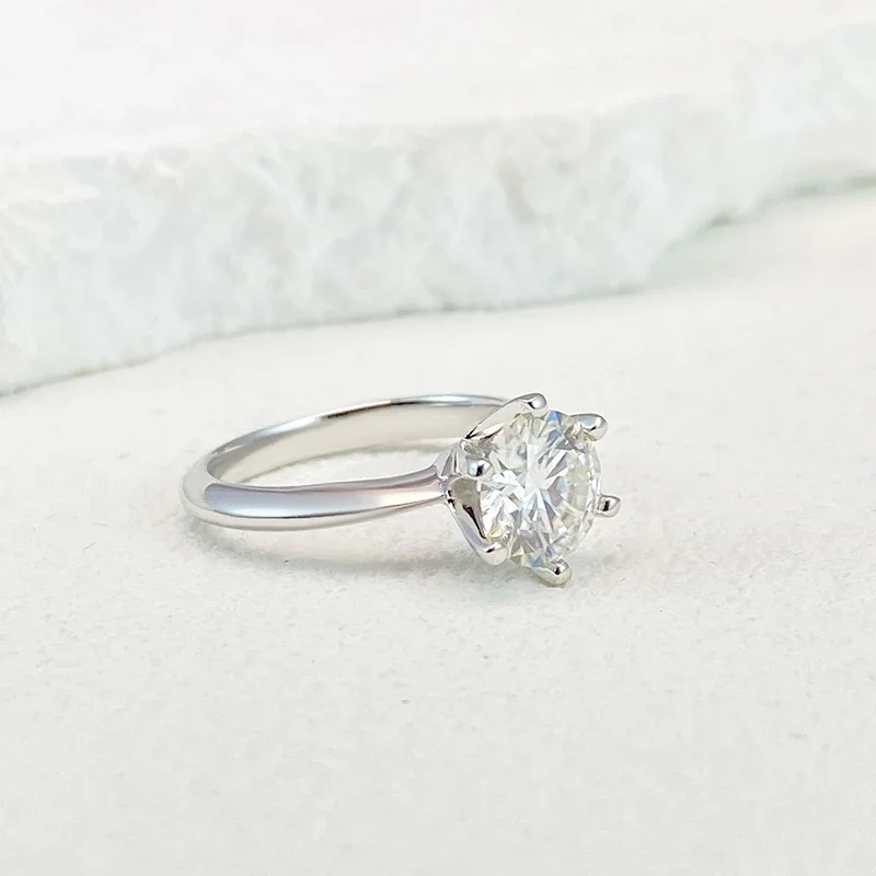 1 Carat Moissanite Ring - women promise rings