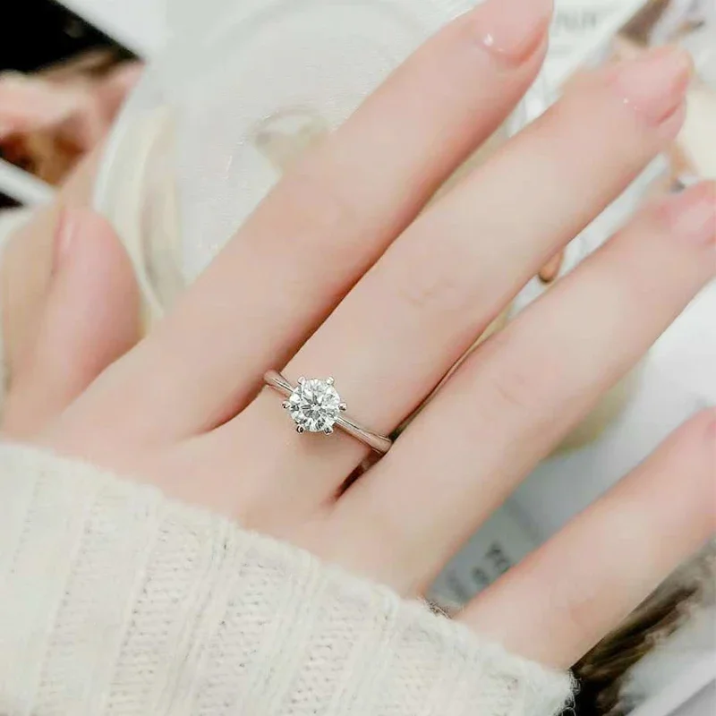 1 carat moissanite ring - women promise rings