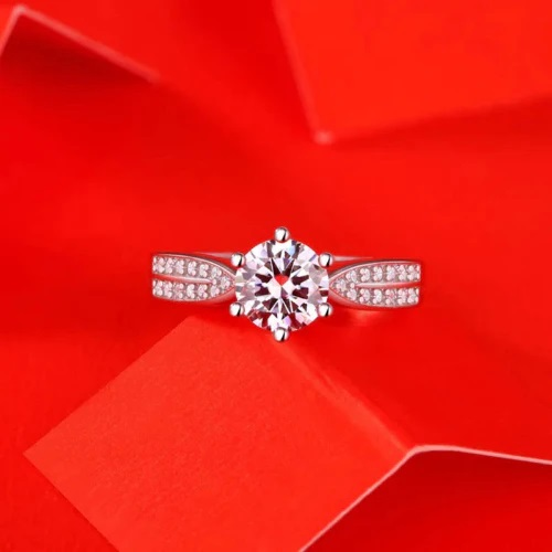 1 carat moissanite ring - women promise rings