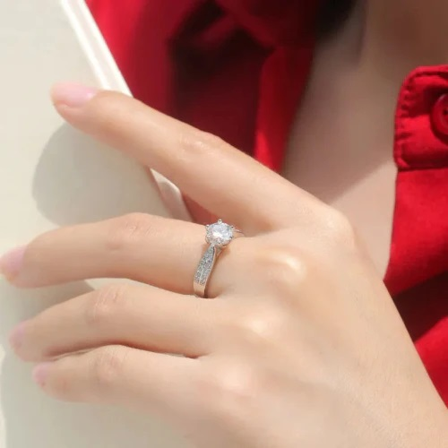 1 carat moissanite ring - women promise rings