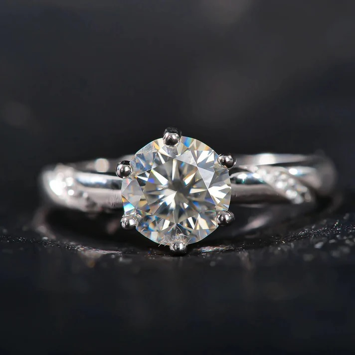 1 carat moissanite ring - women promise rings