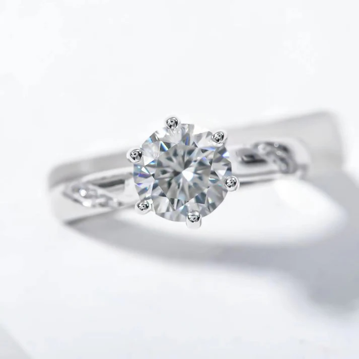 1 carat moissanite ring - women promise rings