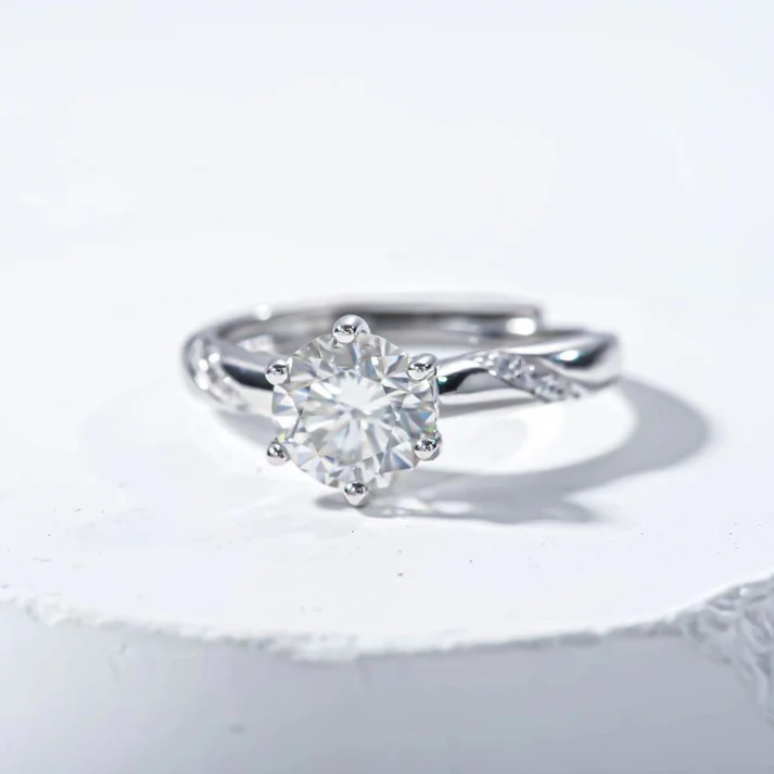 1 carat moissanite ring - women promise rings